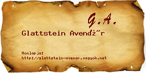 Glattstein Avenár névjegykártya